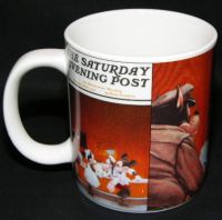 Disney Norman Rockwell Saturday Evening Post MICKEY MOUSE Coffee Mug - RARE